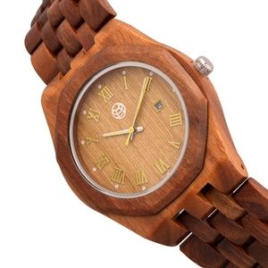 NWT All Wood Men's Watch w/ Date Display